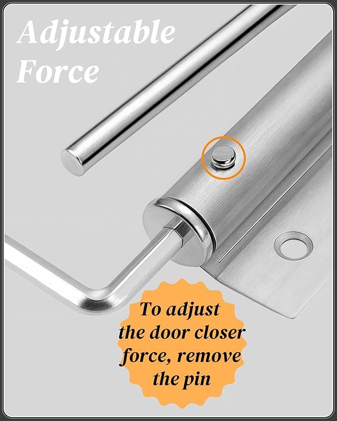 Heavy-Duty Stainless Steel Spring Door Closer