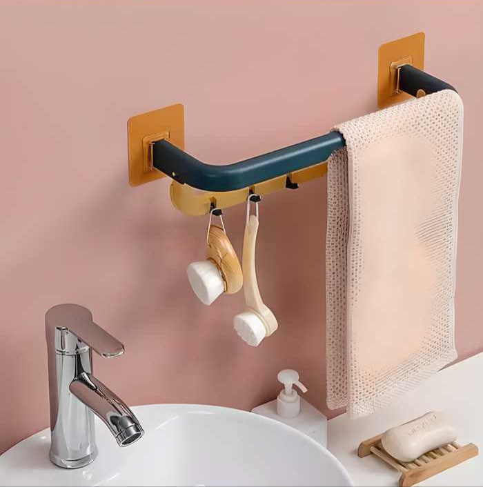 bathroom wall towel rack