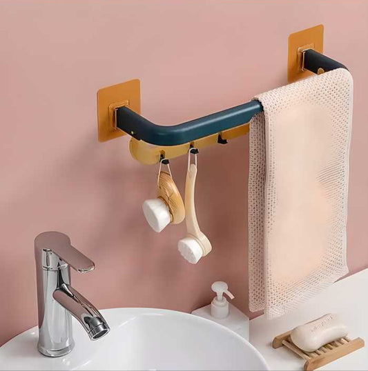 bathroom wall towel rack