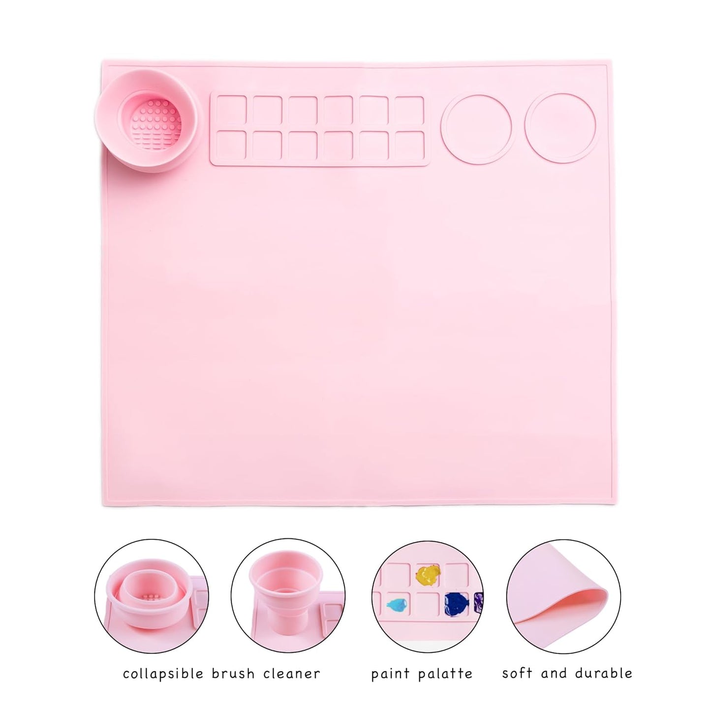 Silicone Craft Mat for Painting Play Doh and Clay for Kids