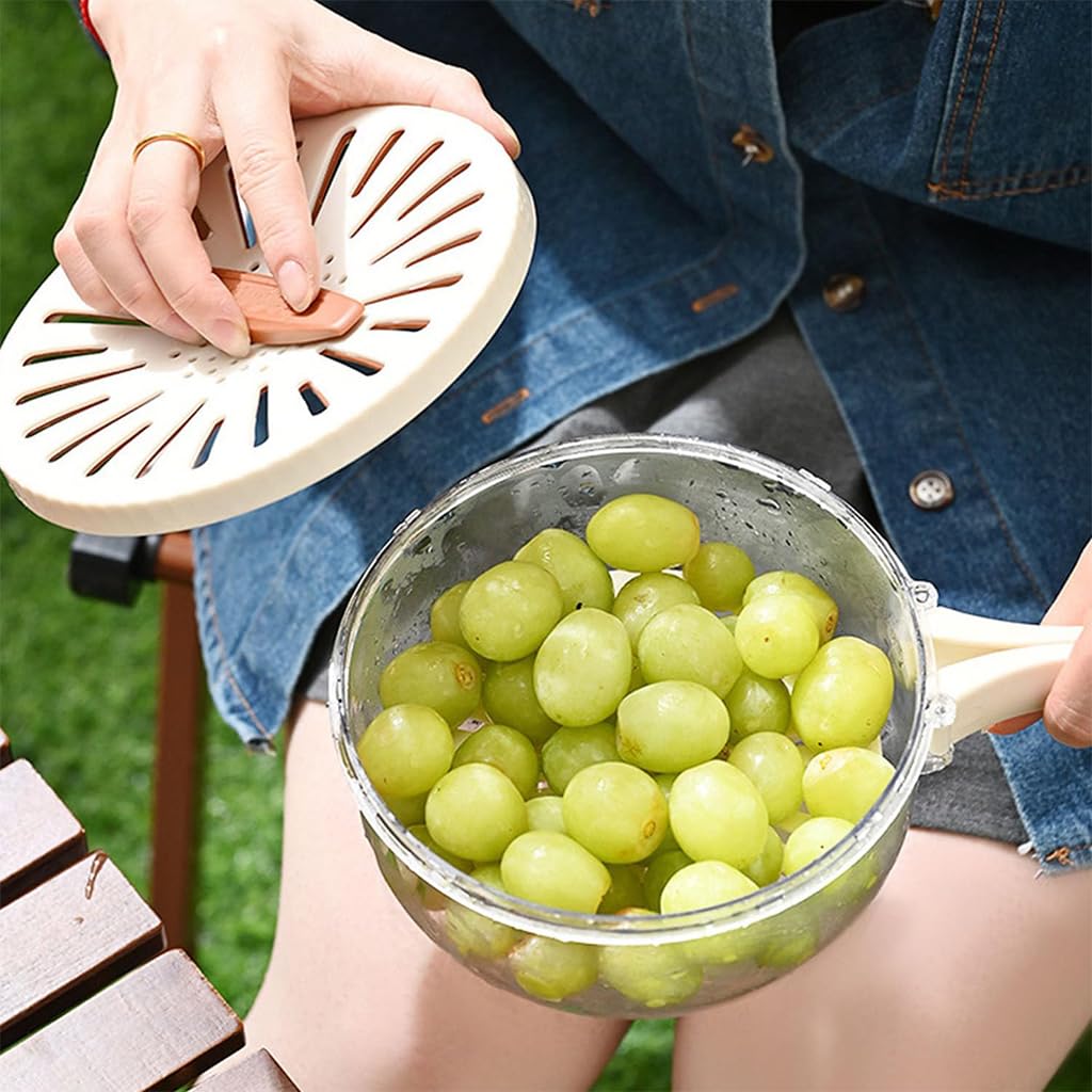 Multifunctional Draining Bowl with foldable handle