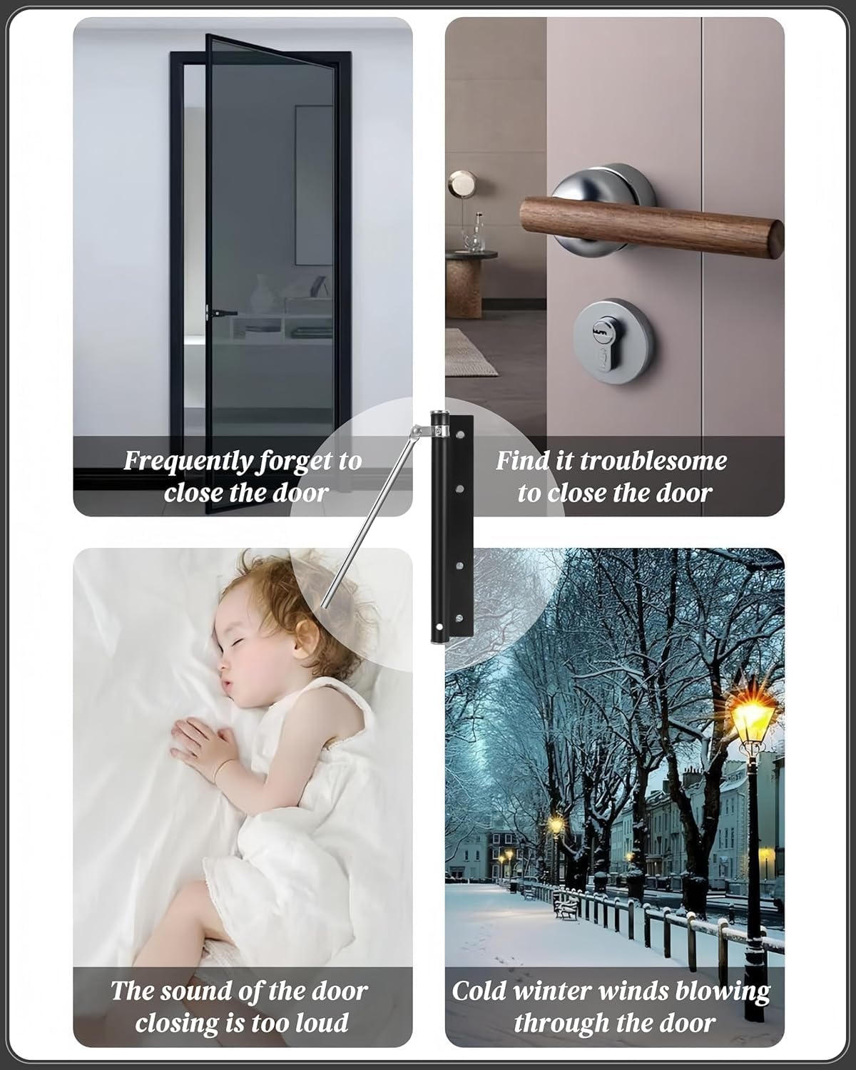Heavy-Duty Stainless Steel Spring Door Closer