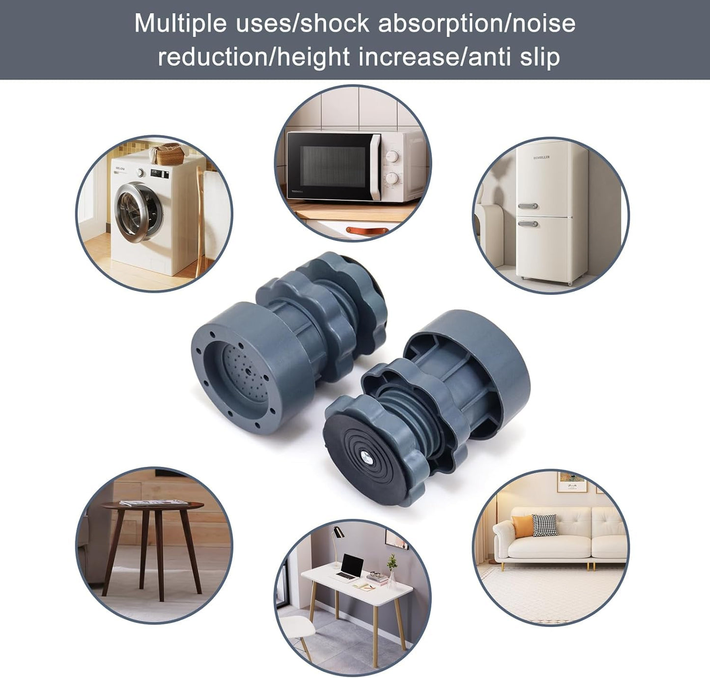 Washing Machine Height Adjusing Vibration Pads (4 Pcs Set)