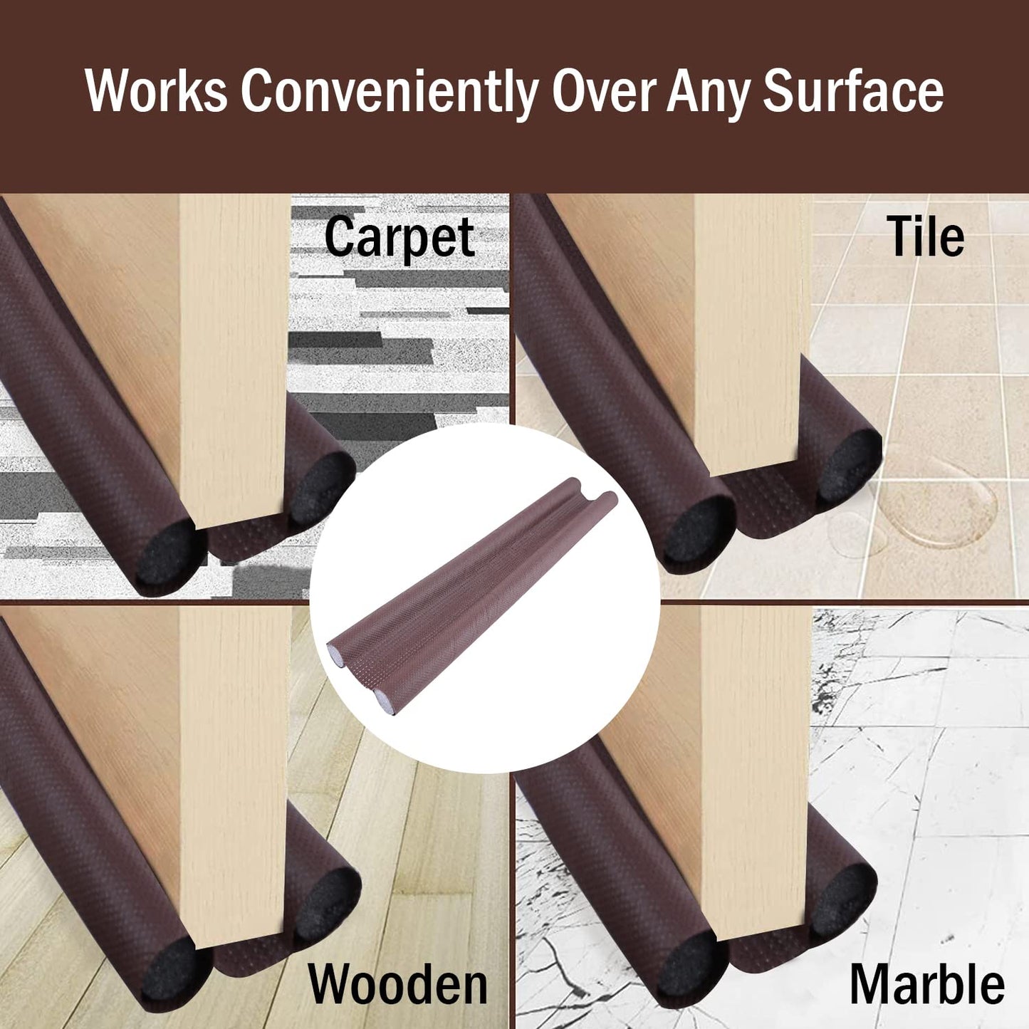 Door Bottom Sealing Strip Guard for Home | (39 inches, Pack of 2)