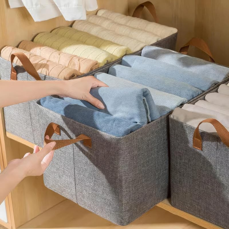 Collapsible Cloth Organizer for Wardrobe – Pack of 4