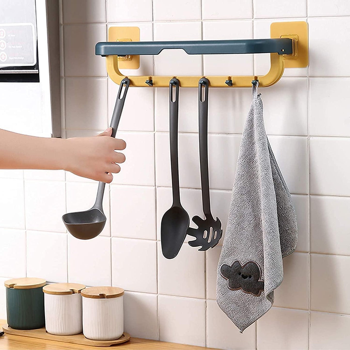 bathroom wall towel rack