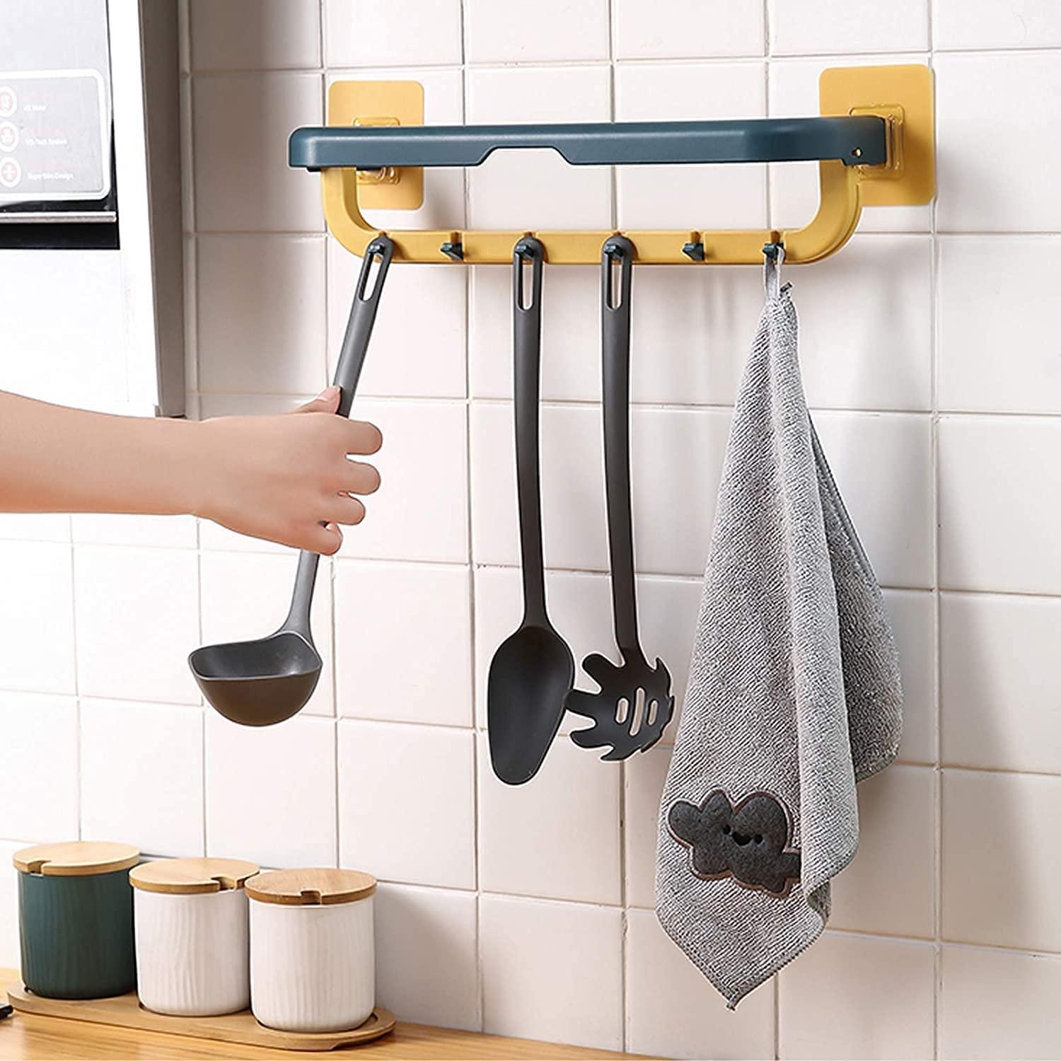 bathroom wall towel rack