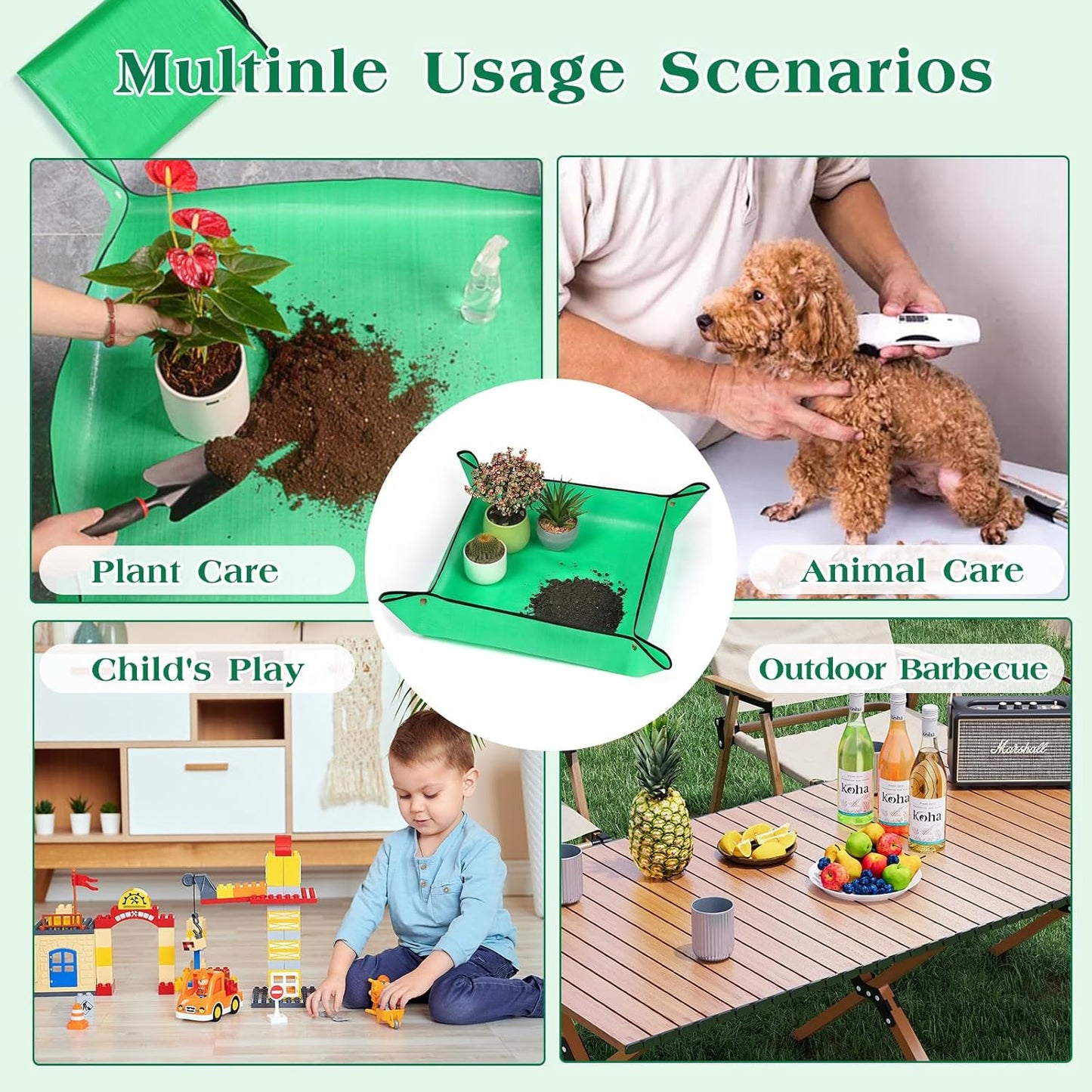 Gardening Mat for Plant Transplanting and Mess Control