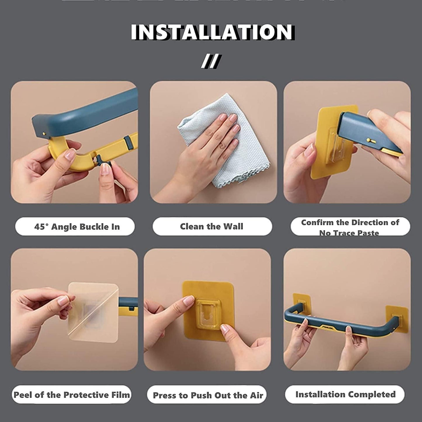 bathroom wall towel rack