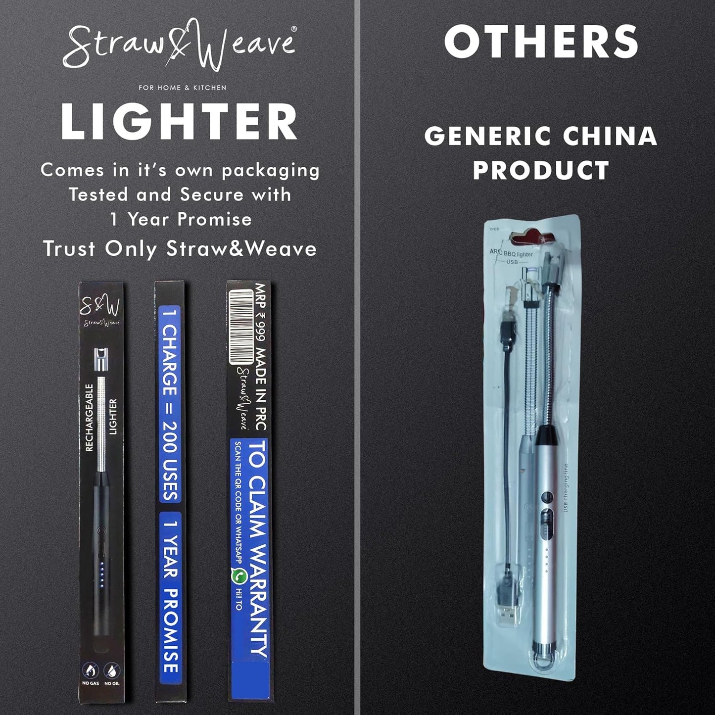 Usb Rechargeable Electric Arc Lighter