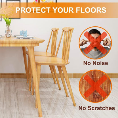 Premium Silicone Chair Leg Covers with Felt Pads