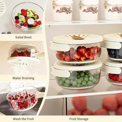 Multifunctional Draining Bowl with foldable handle