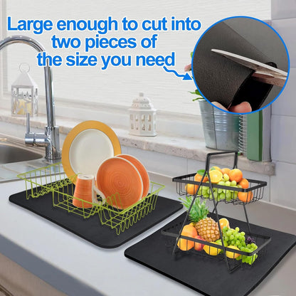 Dish Drying Mat for Kitchen – Large 60X40 CM