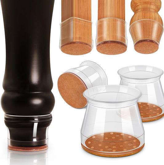Premium Silicone Chair Leg Covers with Felt Pads