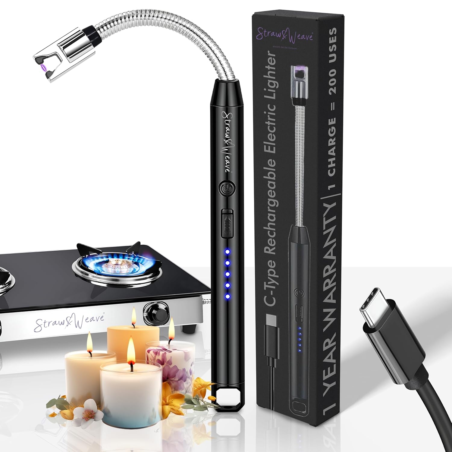 Usb Rechargeable Electric Arc Lighter