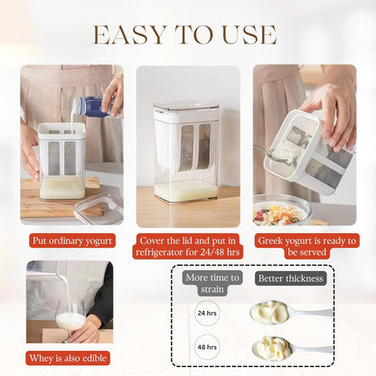 HomeCove™ Hung Curd Maker 1100 ML | Yogurt Strainer for Homemade Greek Yogurt & Paneer