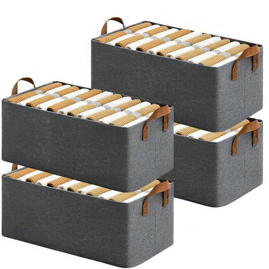 Collapsible Cloth Organizer for Wardrobe – Pack of 4